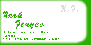 mark fenyes business card