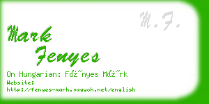 mark fenyes business card